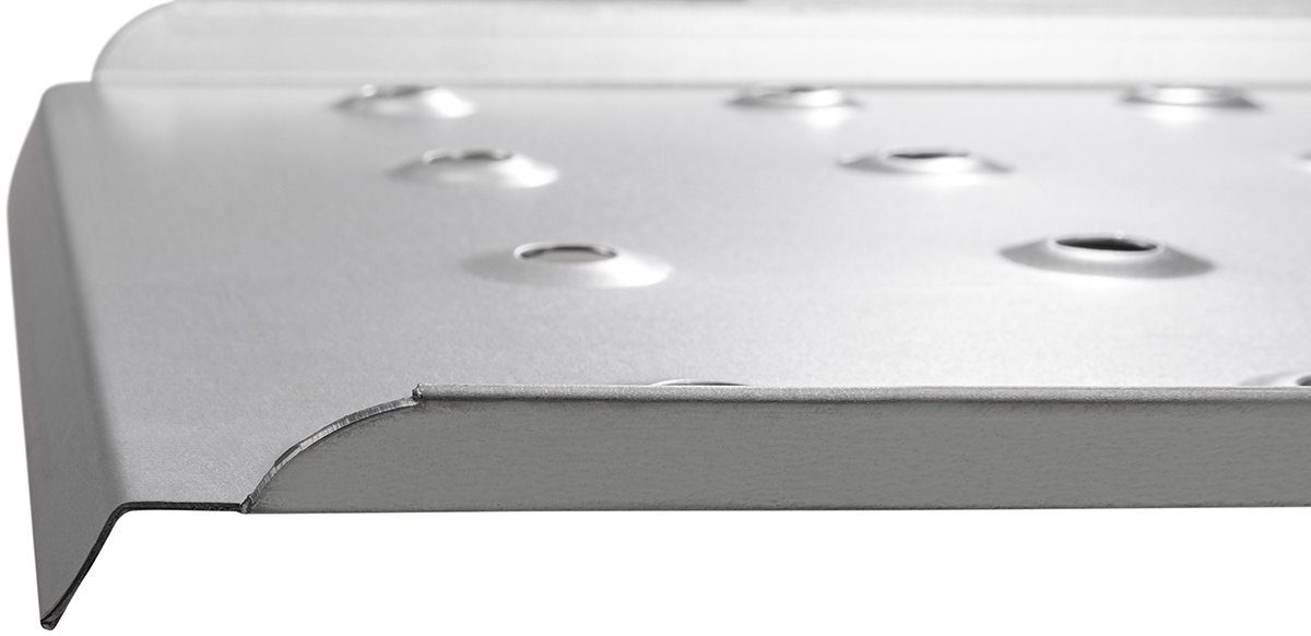 Craftfull Arbeitsplattform Alu-Plattform (einzeln) FÜR Mehrzweckleiter CF-104A - 3 J. Garantie, (4x3 - 4x4 - 4x5 Sprossen - 150 kg Traglast, 2-St., Plug & Play-Funktion, Anti-Rutsch-Standfläche, Aluminium), Arbeitsbühne für Stehleiter Klappleiter Gel