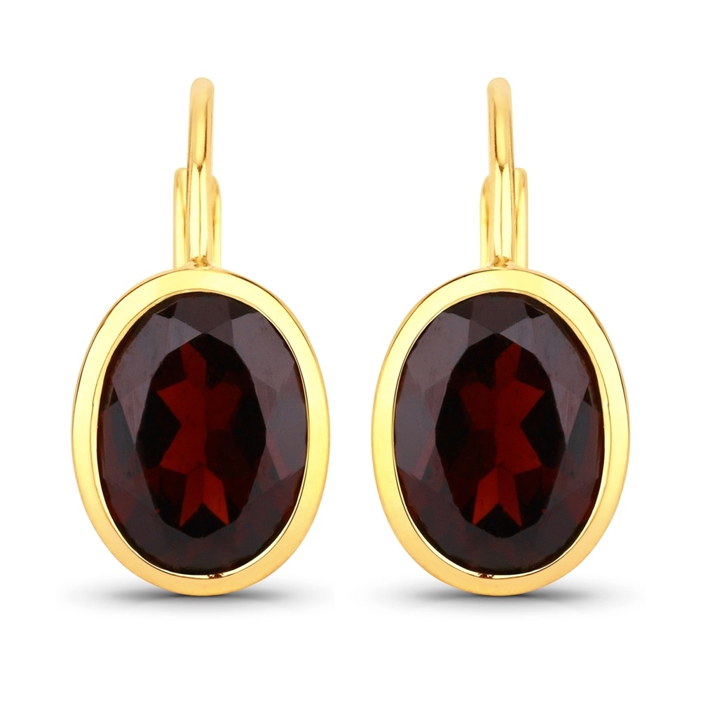 Rafaela Donata Boucles doreilles Argent sterling Grenat en Or jaune Bijoux