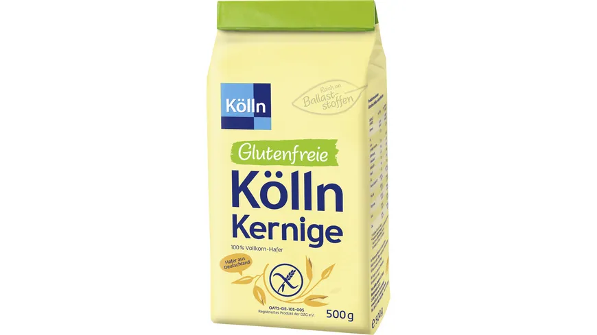 Glutenfreie Kölln Kernige 500g - 100 % Vollkorn-Hafer 500 g
