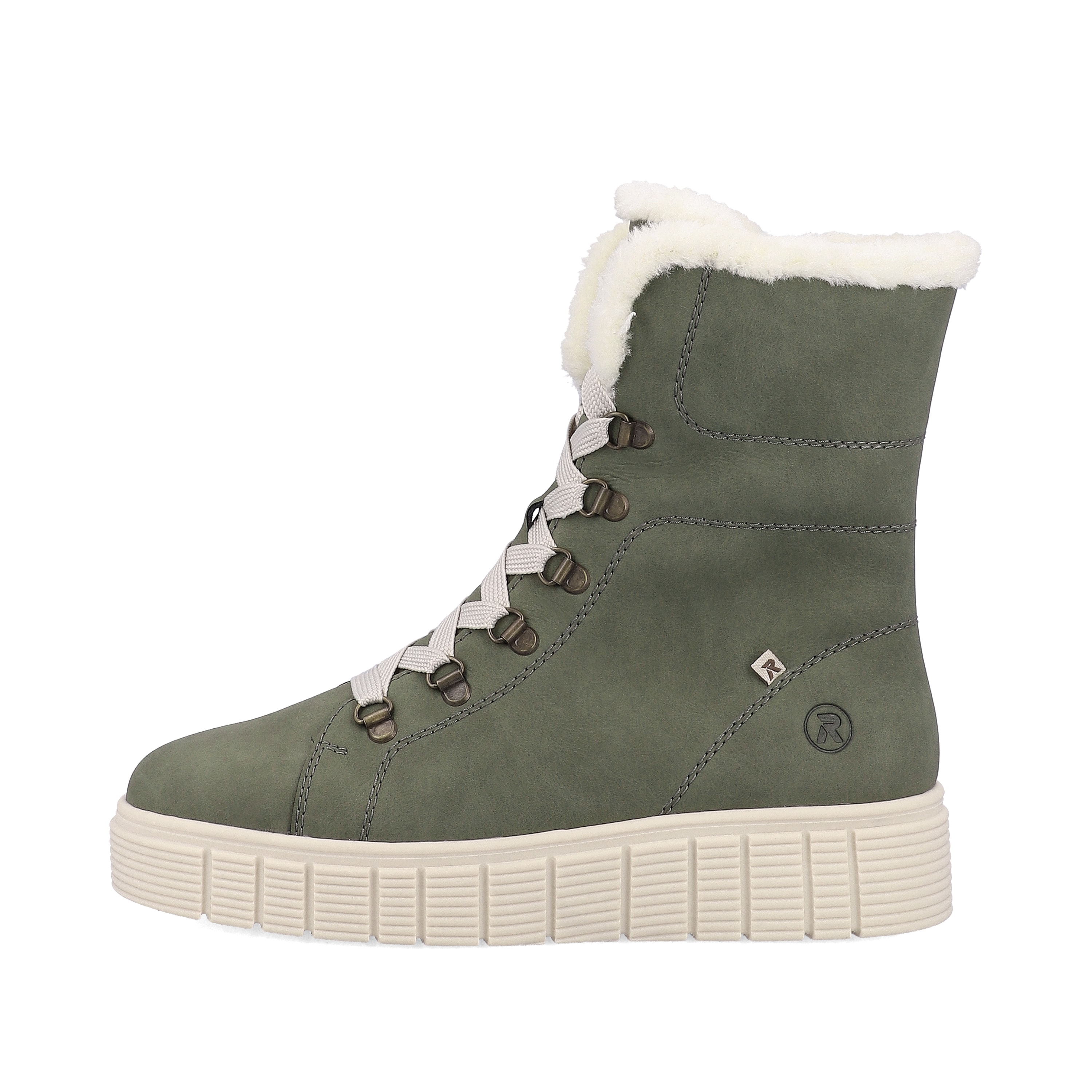 Rieker Damen Schnürstiefel khaki snow