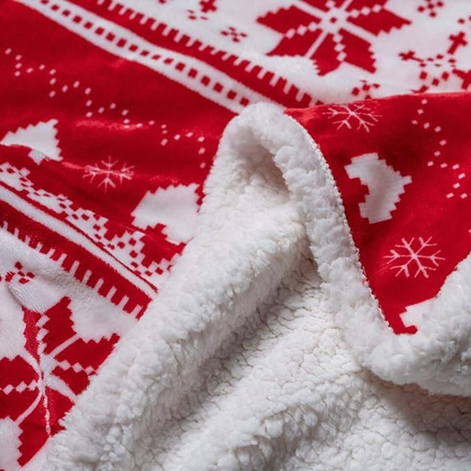 Wohndecke Apiando Christal Kuscheldecke, Apiando, Kuscheldecke mit Weihnachtsmotiv, Waschbare Tagesdecke