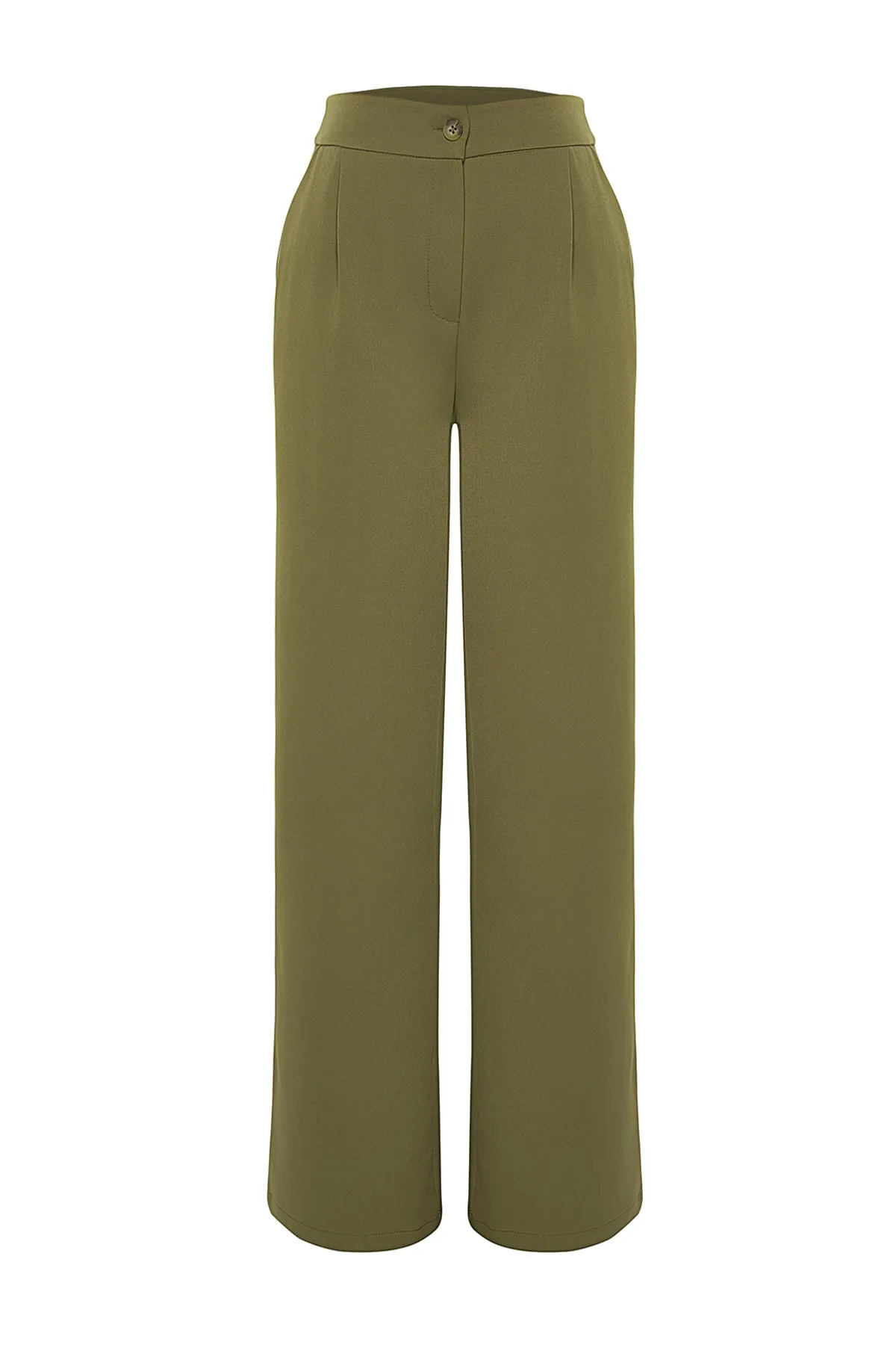 Trendyol Collection  Helle Khaki-Hose mit weitem Bein/Webhose mit weitem Bein TWOAW22PL0139