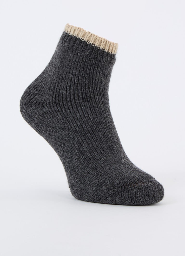 False Cozy ribbed house socks in alpaca wool blend