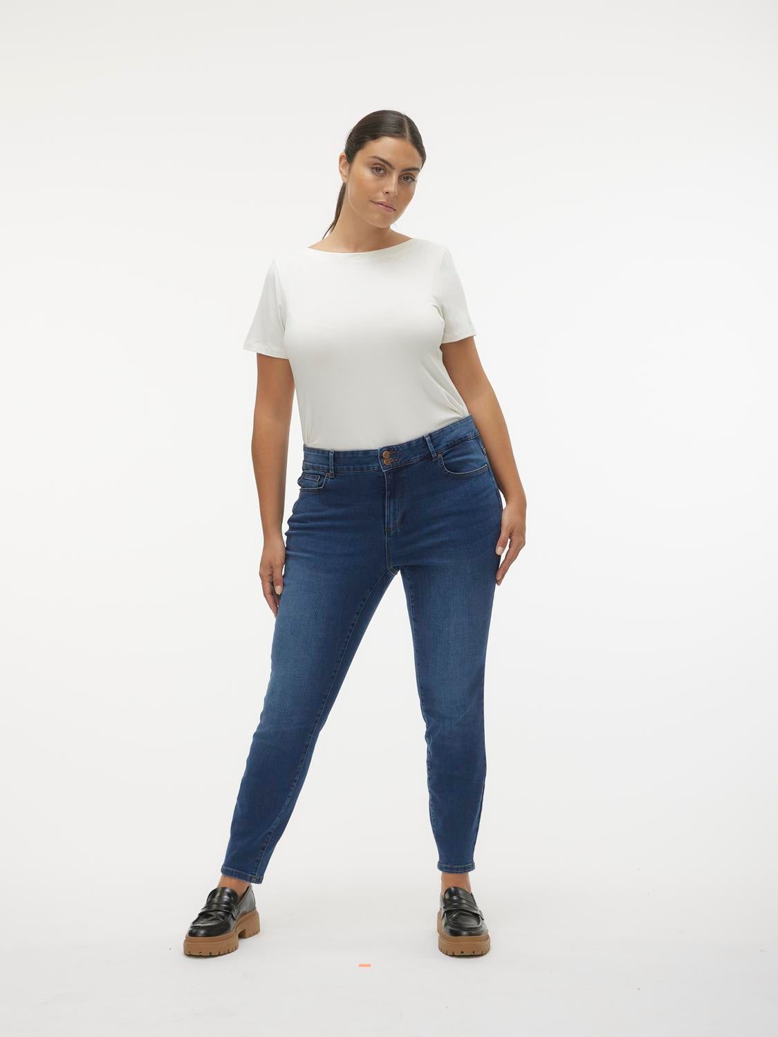 VMCSOPHIA Hohe Taille Slim Fit Jeans