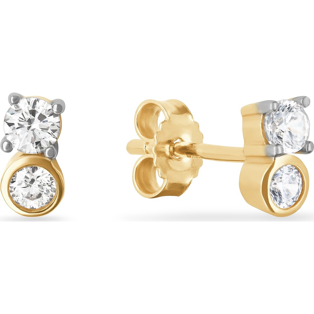 FAVS Boucles d'oreilles à fermoir à poussette 375 Or jaune Boucles d'oreilles