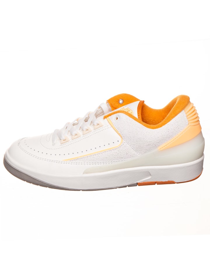 Air Jordan Leder-Sneaker ''2 Retro Low'' in Weiß/ Orange günstig kaufen