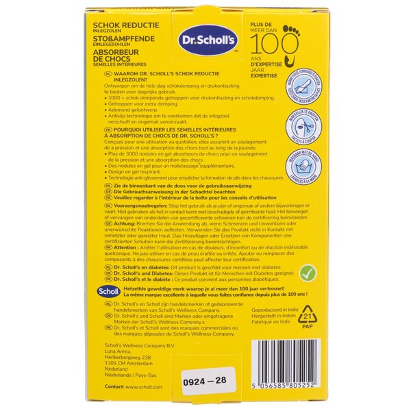 Dr. Scholl's støtdempende innleggssåler én størrelse, 2 stk.