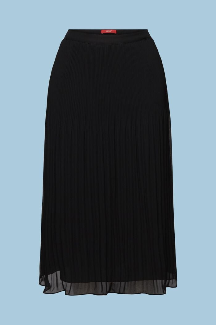 Chiffon-Midirock mit Plisseefalten