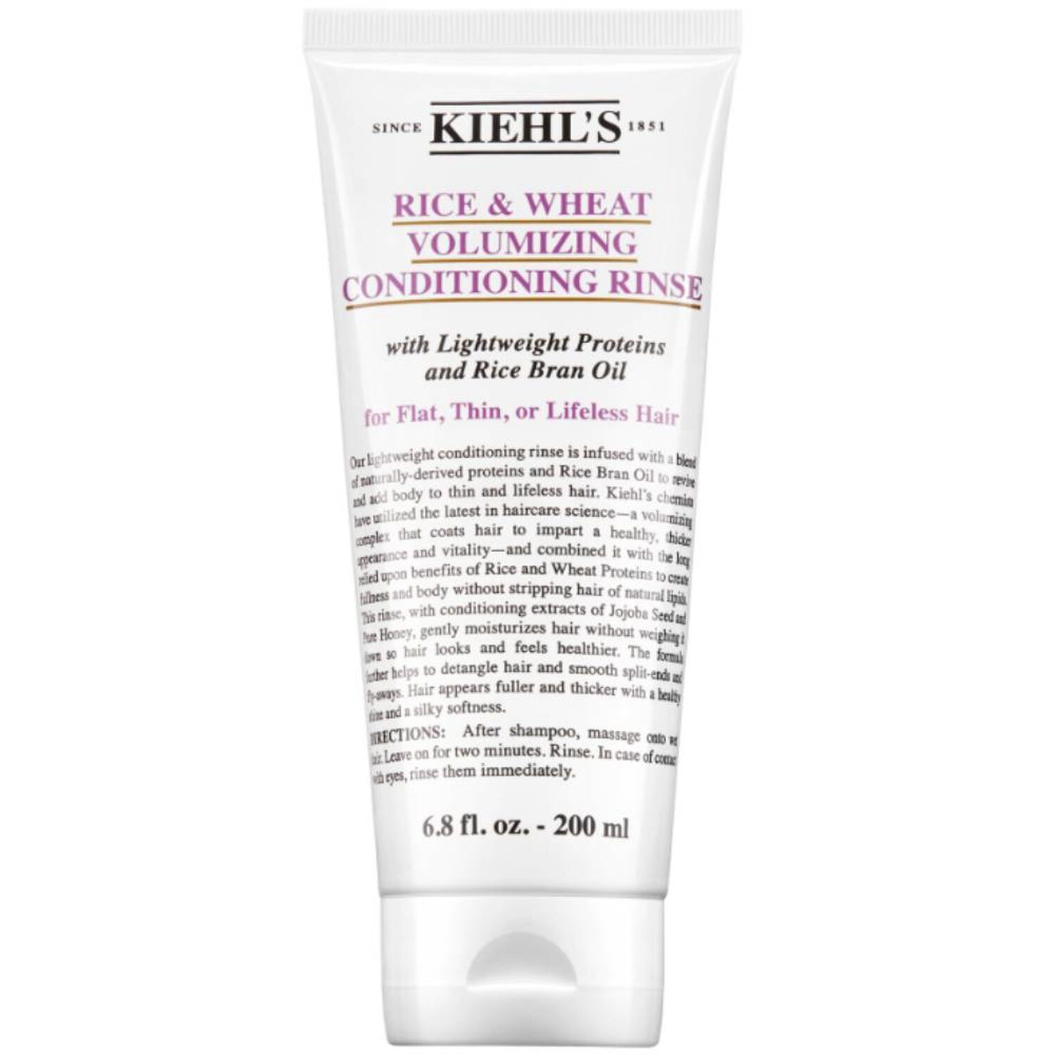 kiehl's Rice and Wheat Volumizing Conditioning Rinse Après-shampoing volumateur - cheveux fins sans volume 200 ml