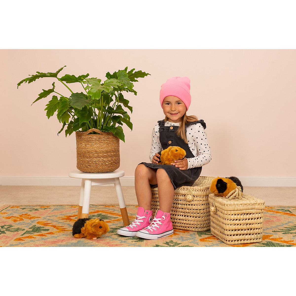 Meerschweinchen schwarz/gold 20 cm