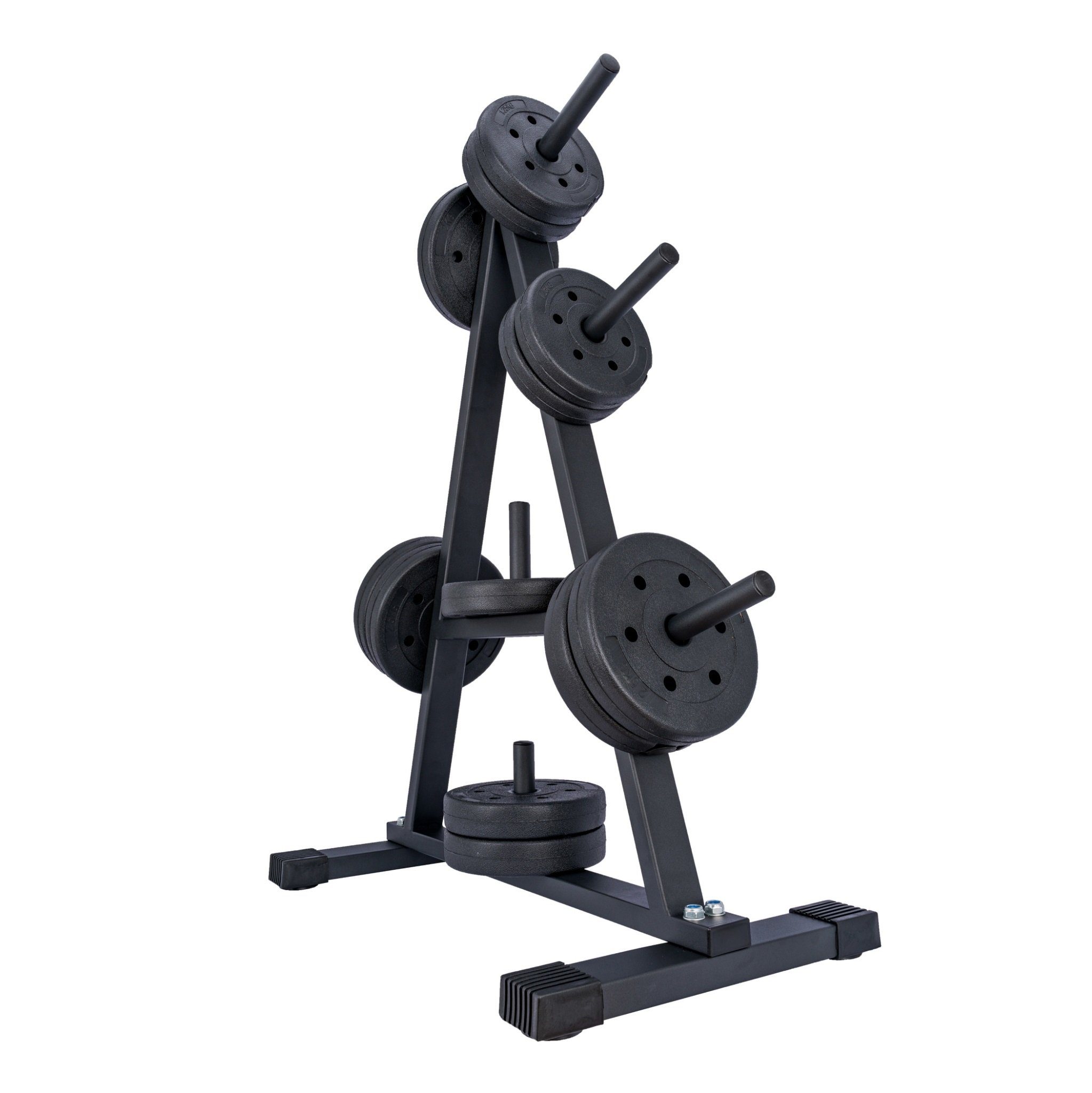 Zoomyo Gewichteplatten Hantelscheibenständer,bis 200kg tragfähiger Ständer für Hantelscheiben, (mounting material is included), Hantelscheiben jeder Größe