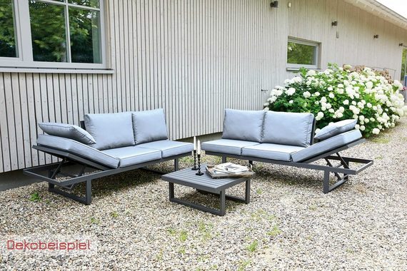 LC Garden Loungesofa LC Garden Bondino Living Multifunktionssofa 3er Sofa anthrazit