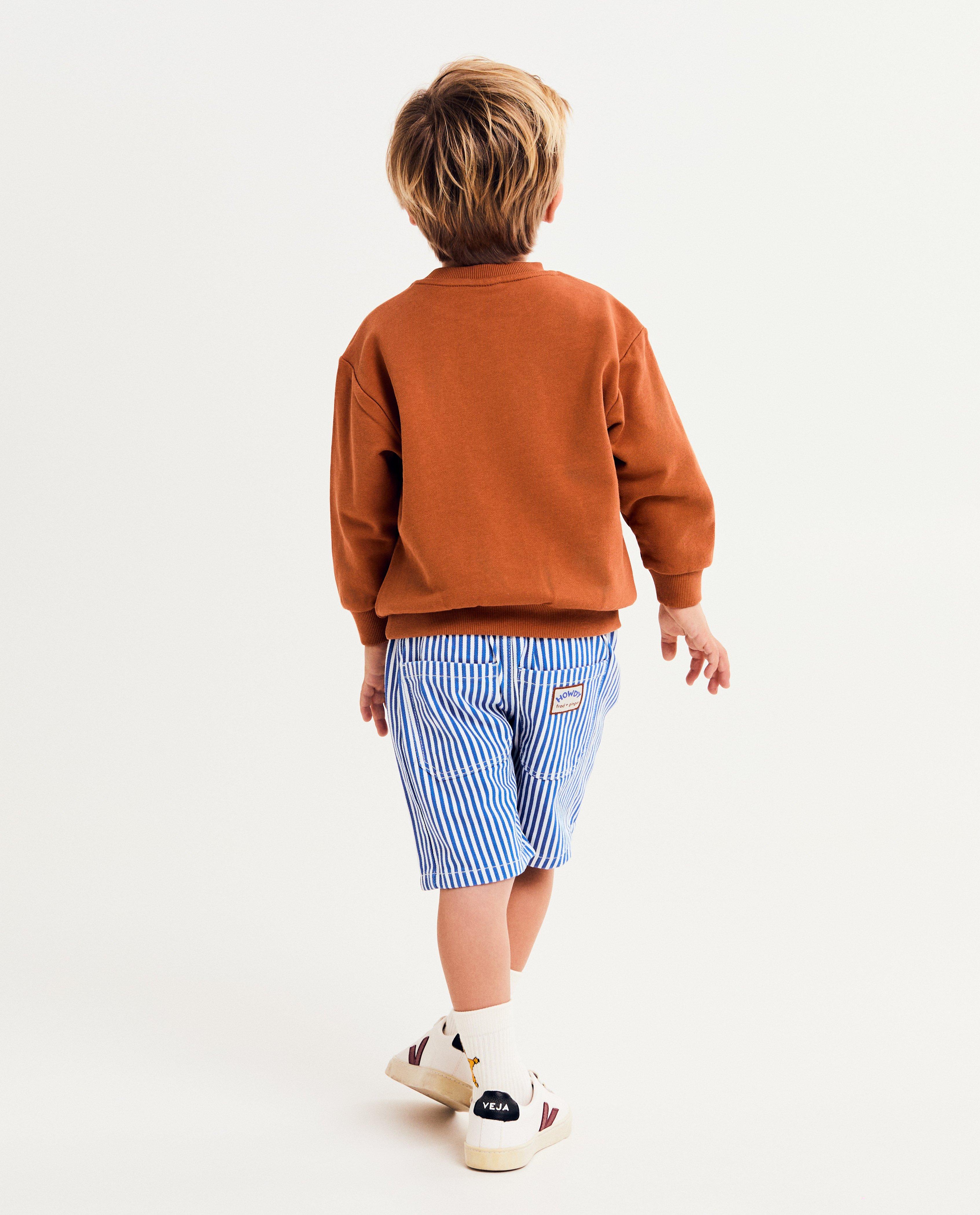 Fred + Ginger pulóver hímzett felirattal, unisex, 92-128 barna