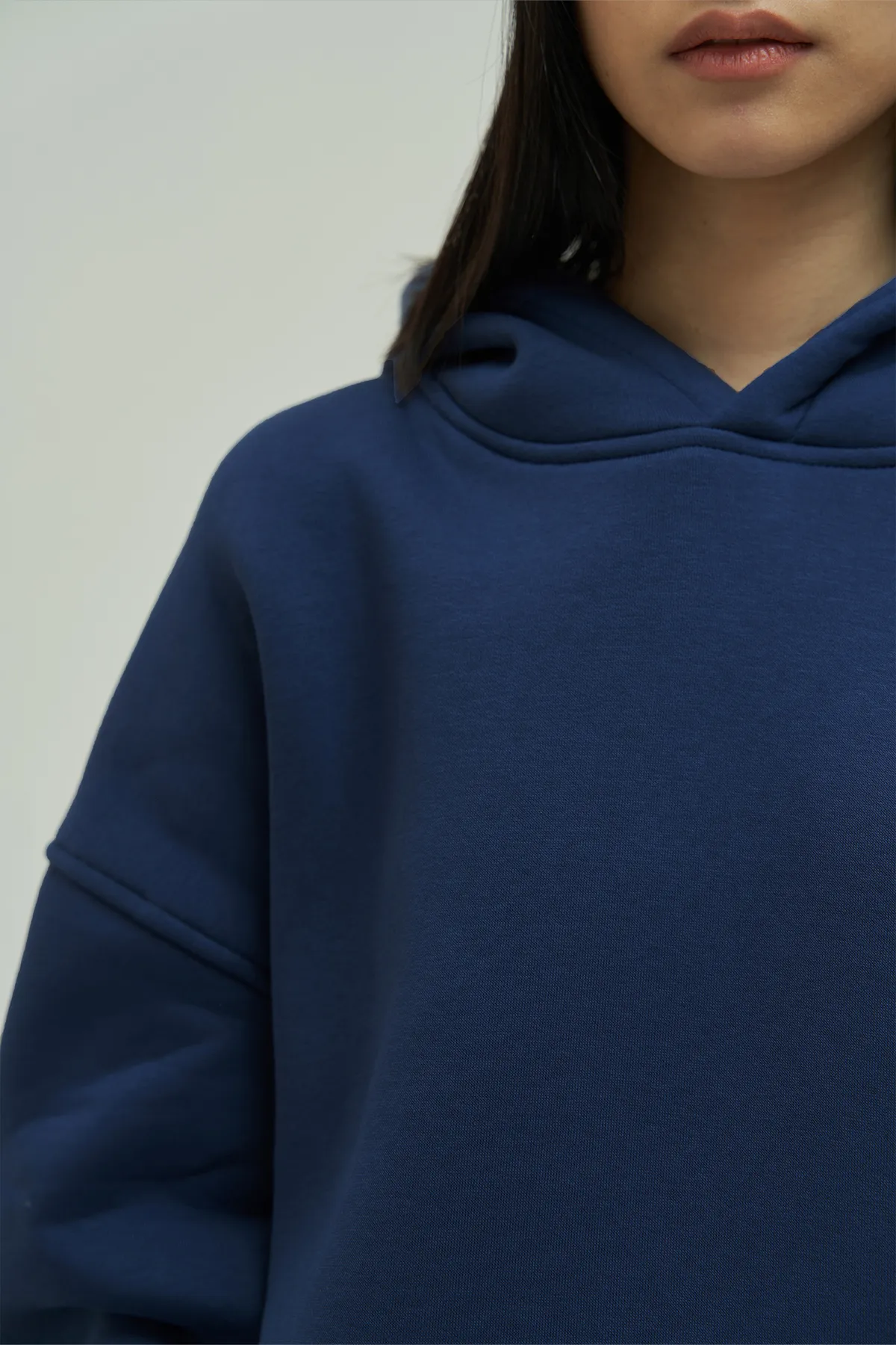 MAİ COLLECTİON  Gambol Marineblaues Oversize-Trainingsanzug-Set
