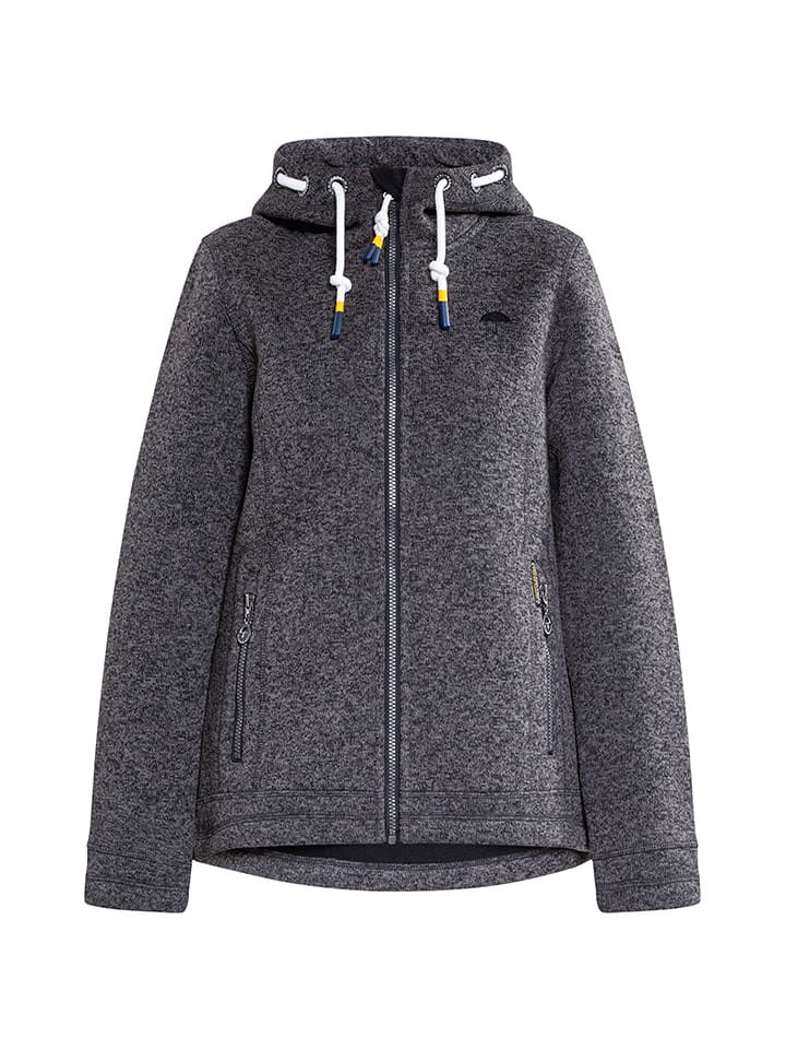 Schmuddelwedda Strickfleecejacke in Anthrazit günstig kaufen