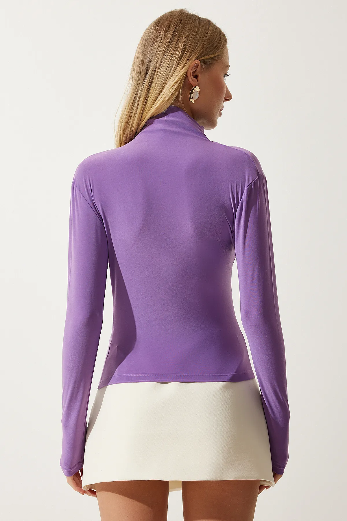 Happiness İstanbul  Bluse - Lila - Slim Fit