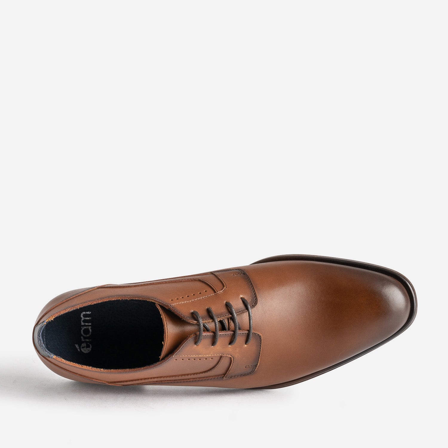 Derby éco-conçu cognac cuir
