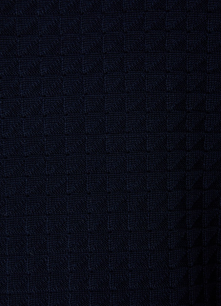 Emporio Armani Finomkötésű kardigán gyapjúkeverékből oldalsó zsebekkel