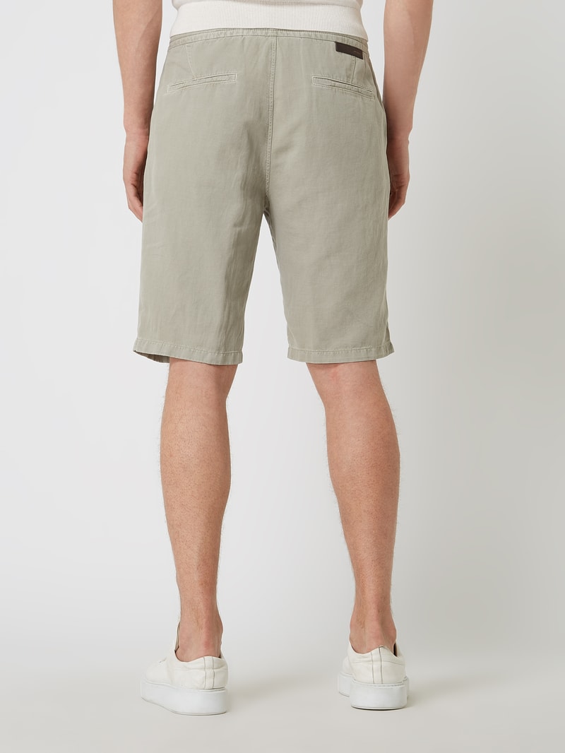 Shorts mit Leinen-Anteil in camel