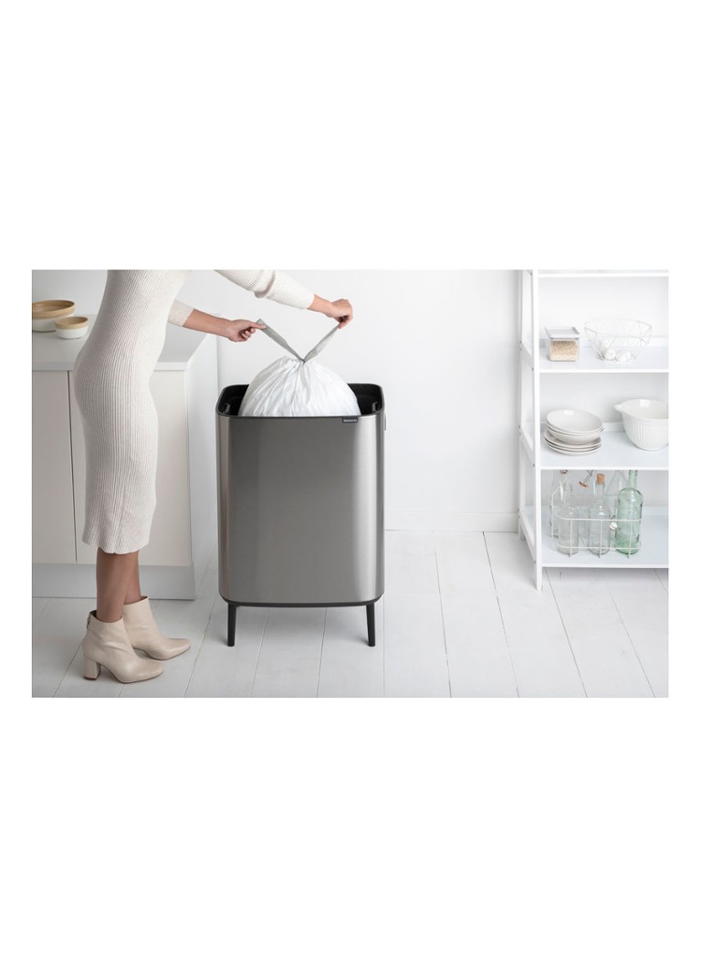 Brabantia Bo Touch Bin Hi -roskakori kannella jaloilla 60 litraa