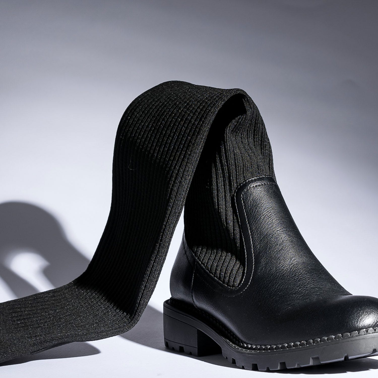 Botte-chaussette TEXTO noire