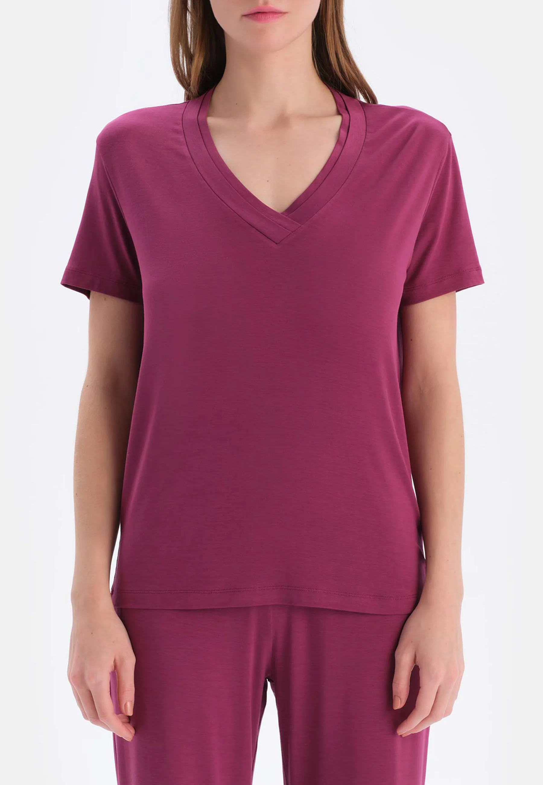 DAGI SHORT SLEEVE V-NECK REGULAR - Pijama