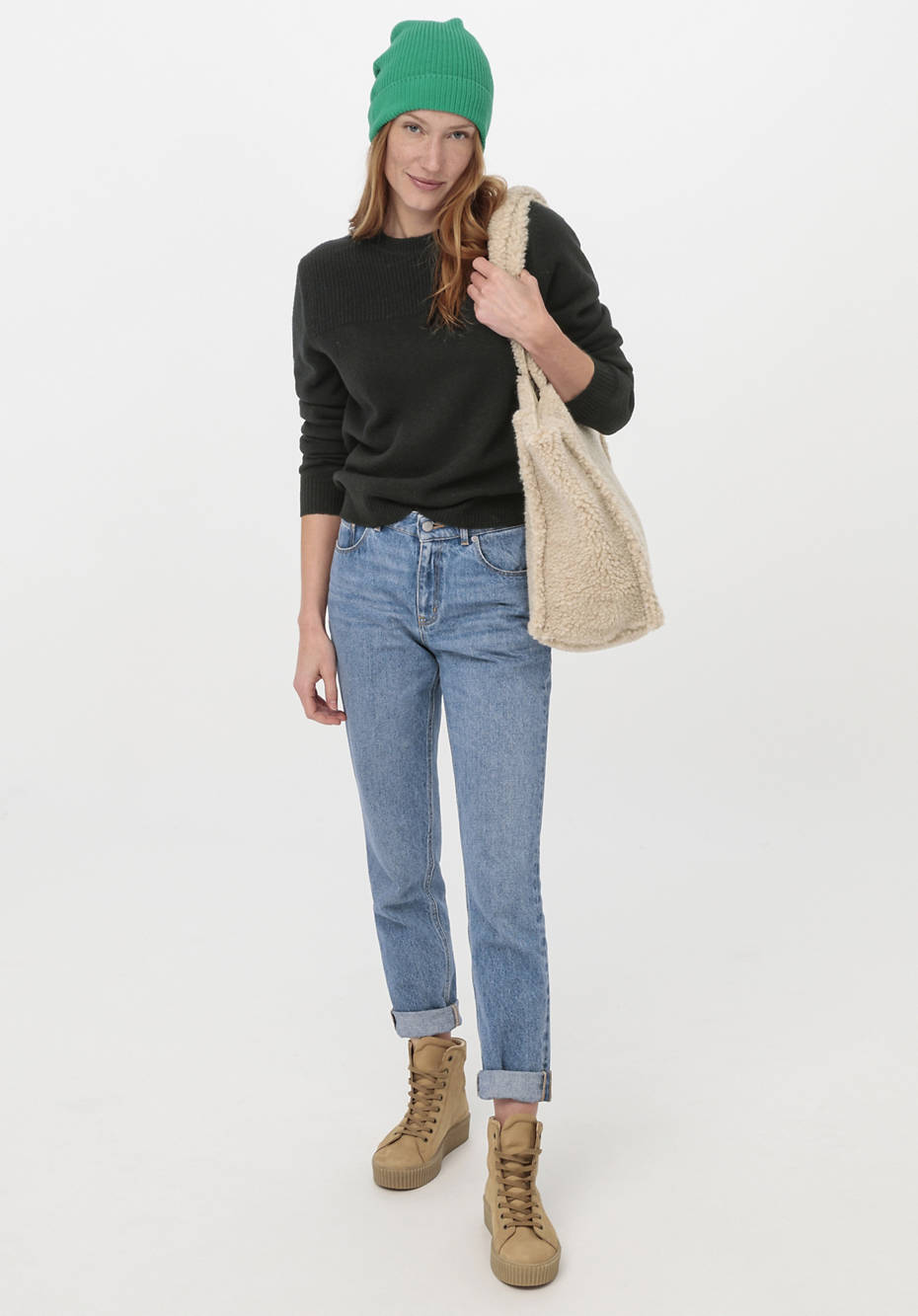 Pullover aus Bio-Merinowolle mit Kaschmir