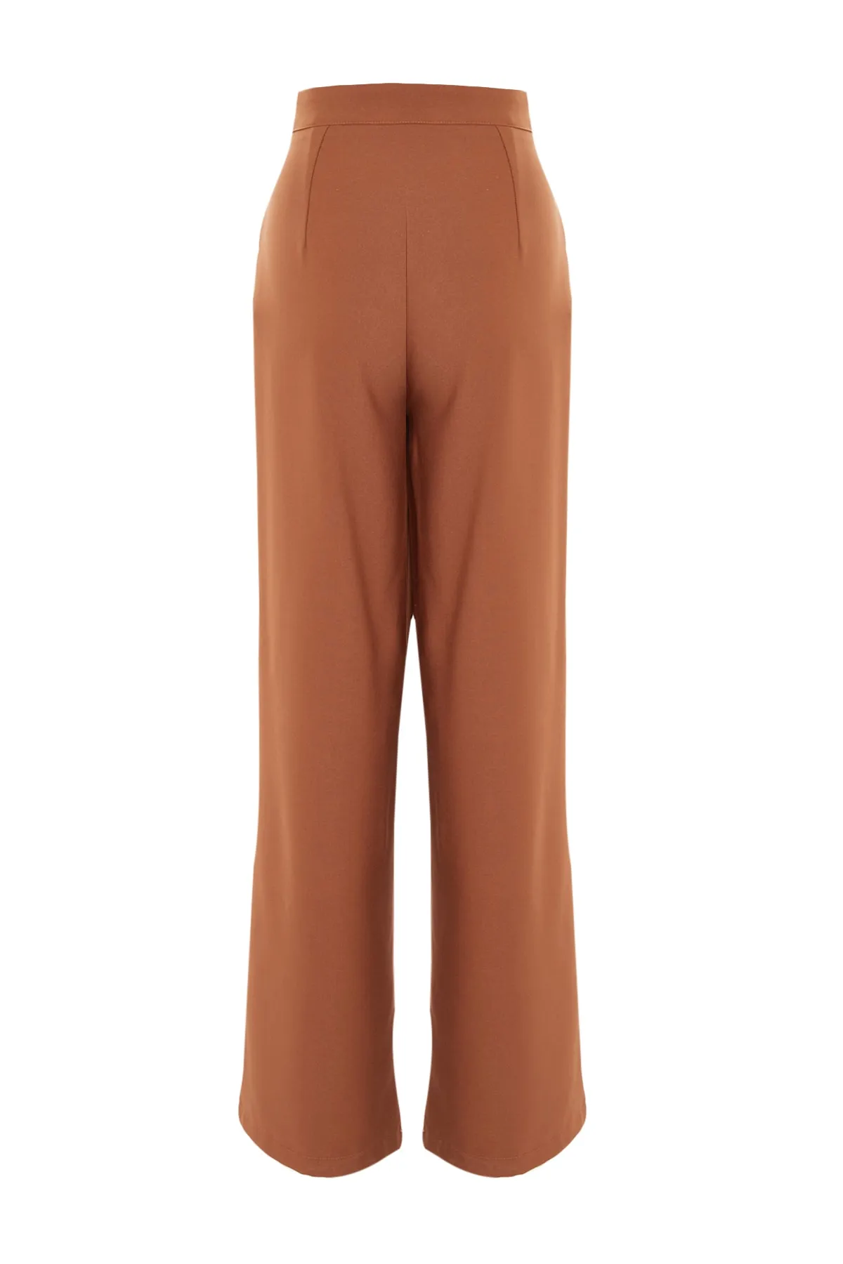 Trendyol Collection  Braune Webhose mit weitem Bein und hoher Taille TWOAW22PL0066