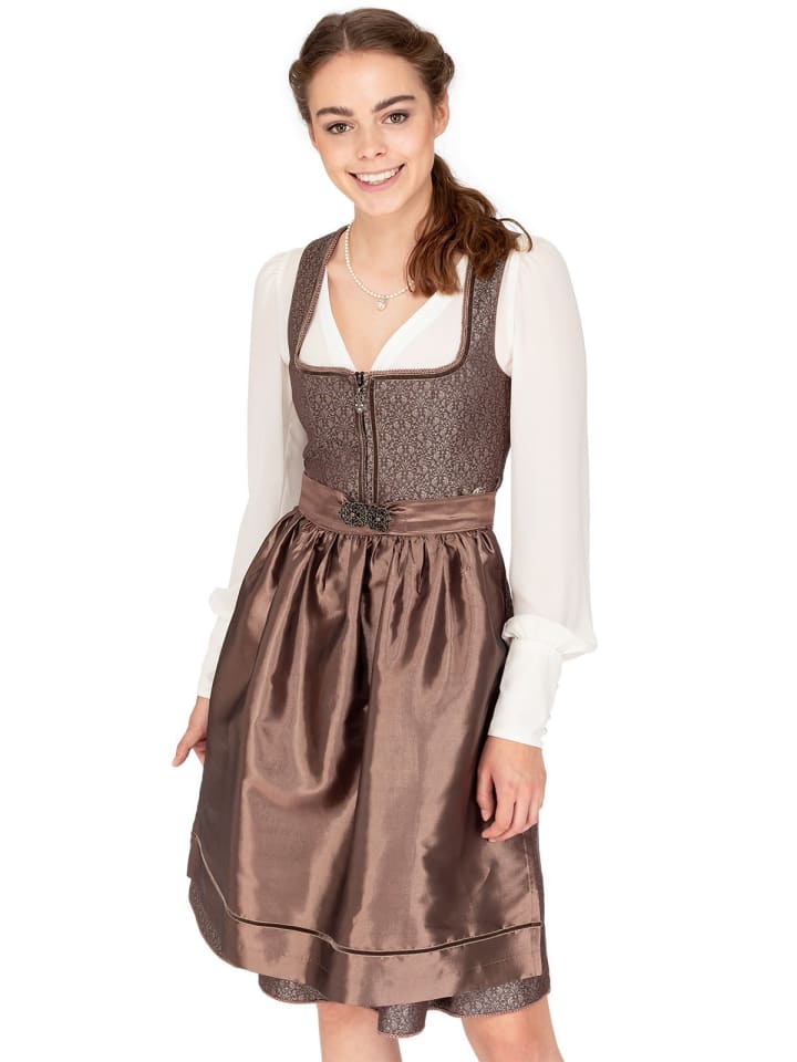 MarJo Midi Dirndl DORMITZ in braun günstig kaufen