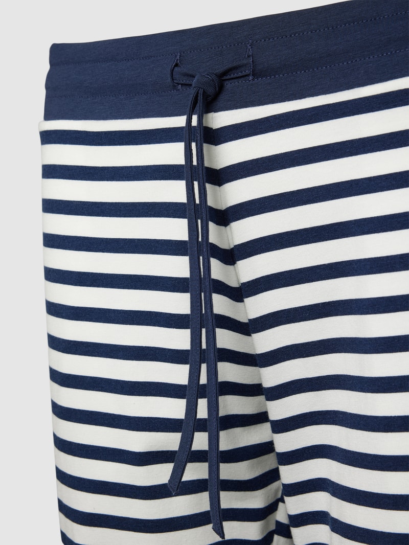 Pyjama-Hose mit Streifenmuster in marineblau