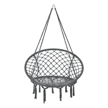 casa.pro Hängesessel, Tampico Hängestuhl Hängesitz Indoor Outdoor ø60cm Dunkelgrau