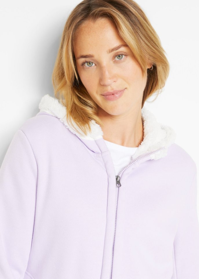 Sweatjacke mit Teddyfell
