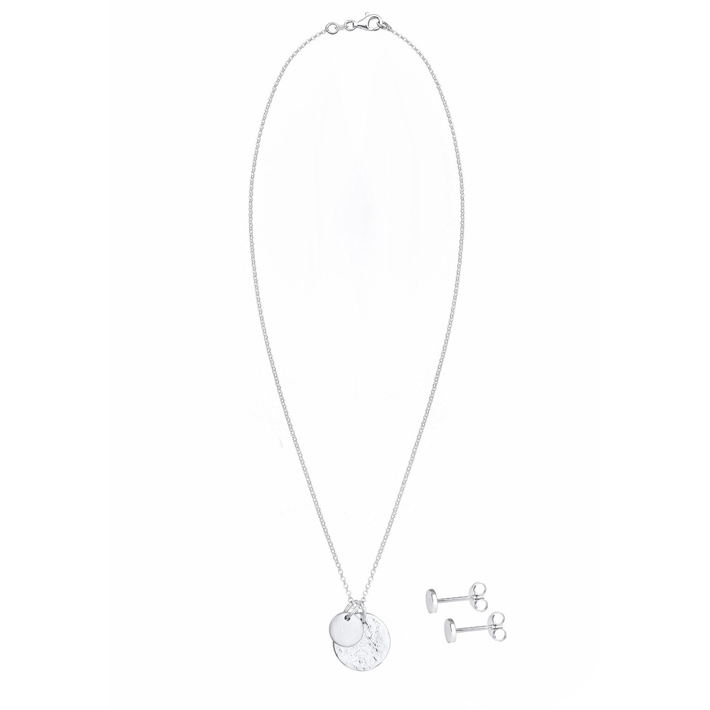 Elli Elli Ensemble de Bijoux Clous d'oreilles pour femmes Pendentif organique classiqu Bijoux