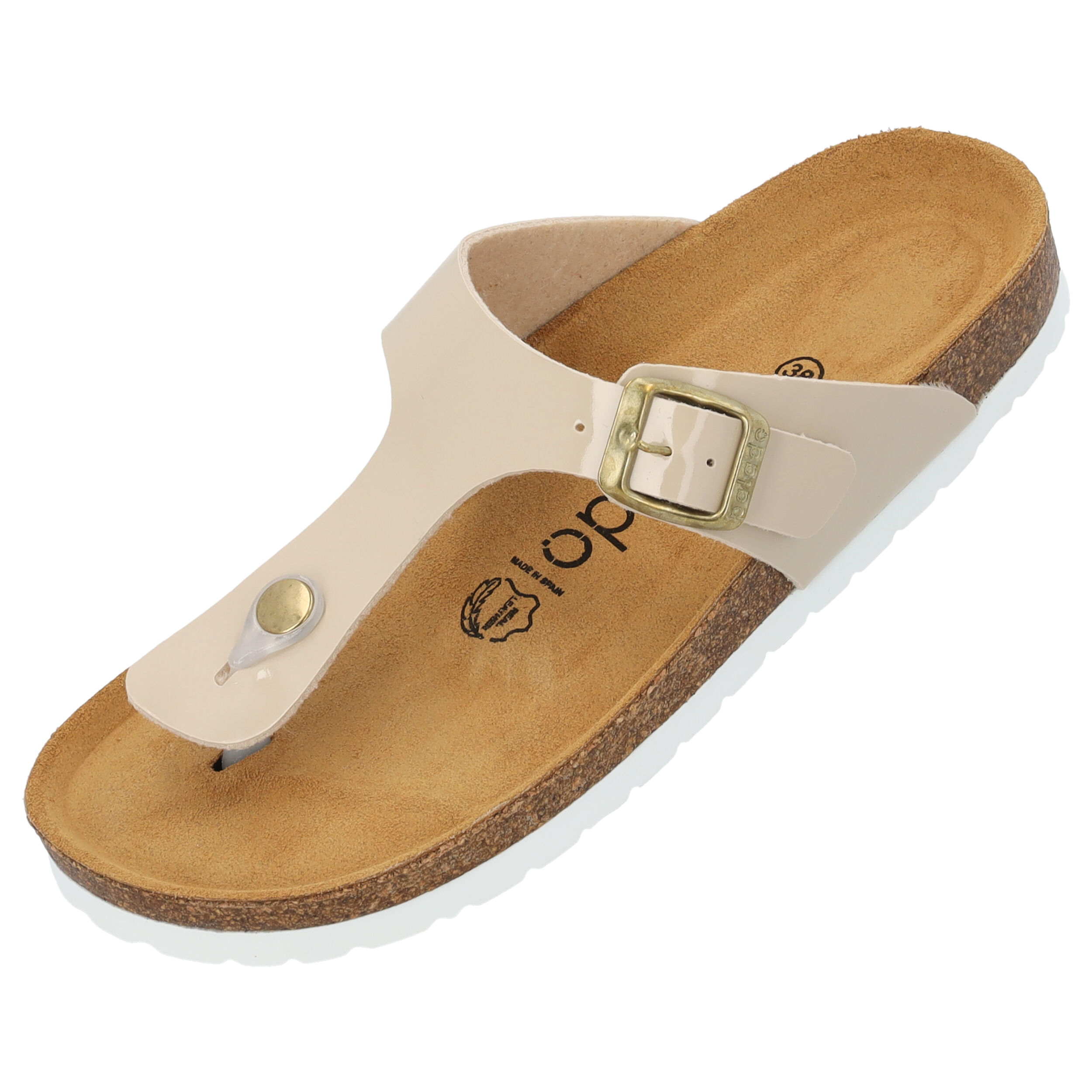 Palado Kos Lack, Zehentrenner, Damen, Beige