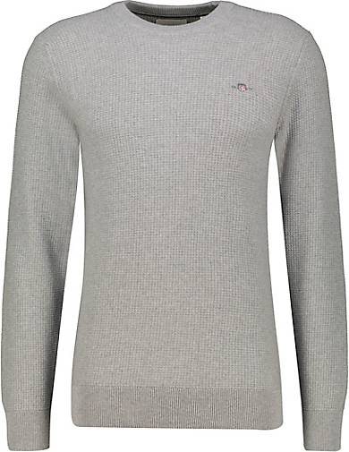 GANT Herren Strickpullover MICRO COTTON TEXTURE C-NECK