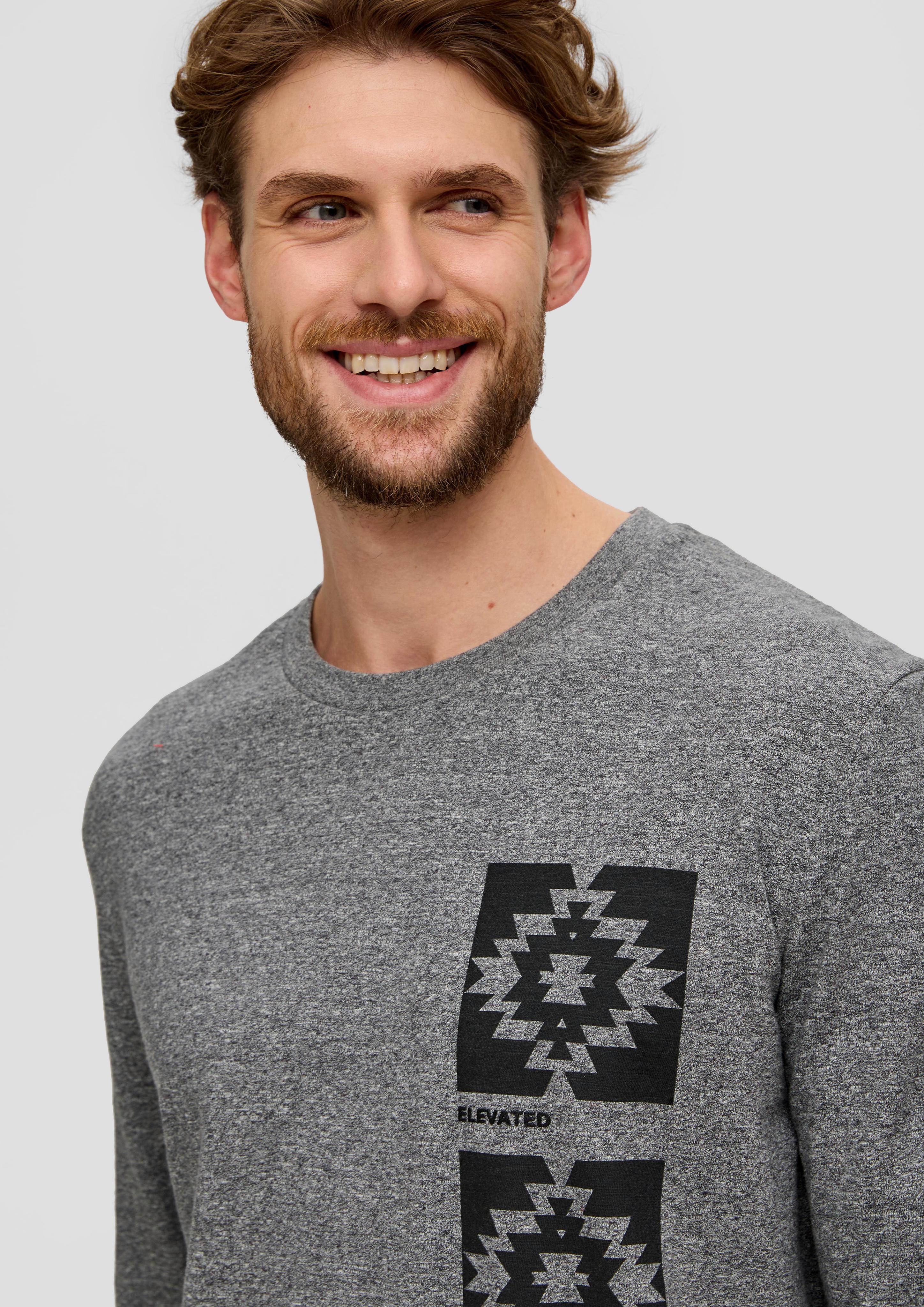 Langarmshirt mit Frontprint  2138673-98D1