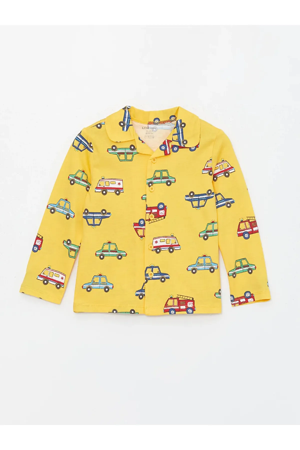 LC Waikiki  LCW Baby-Pyjama-Set für Jungen mit Hemdkragen, langärmelig und bedruckt
