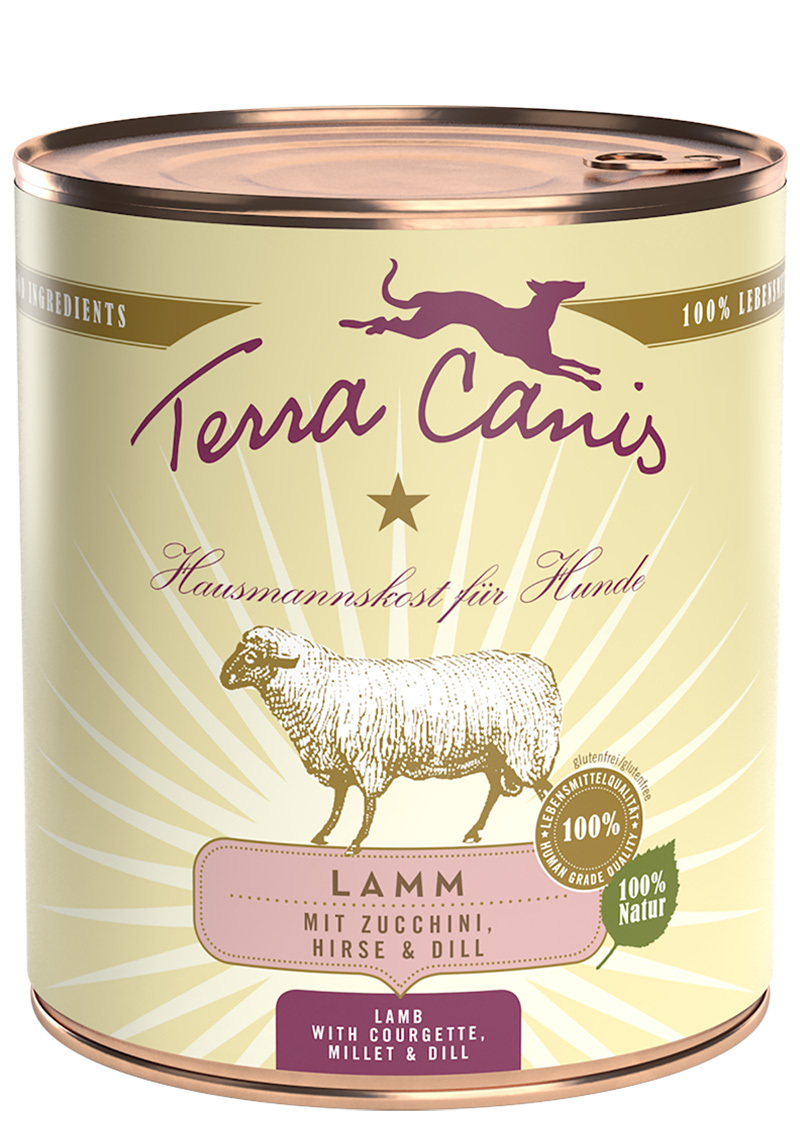 Terra Canis Hundenassfutter Terra Canis Classic Adult 6x800g Lamm mit Zucchini, Hirse & Dill