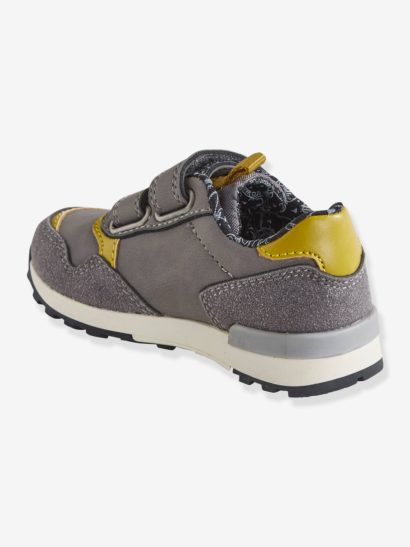 Baskets scratchées bébé garçon esprit running gris