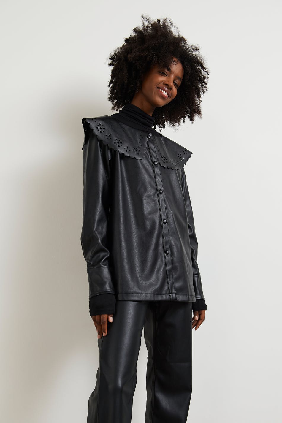 Carol pu shirt