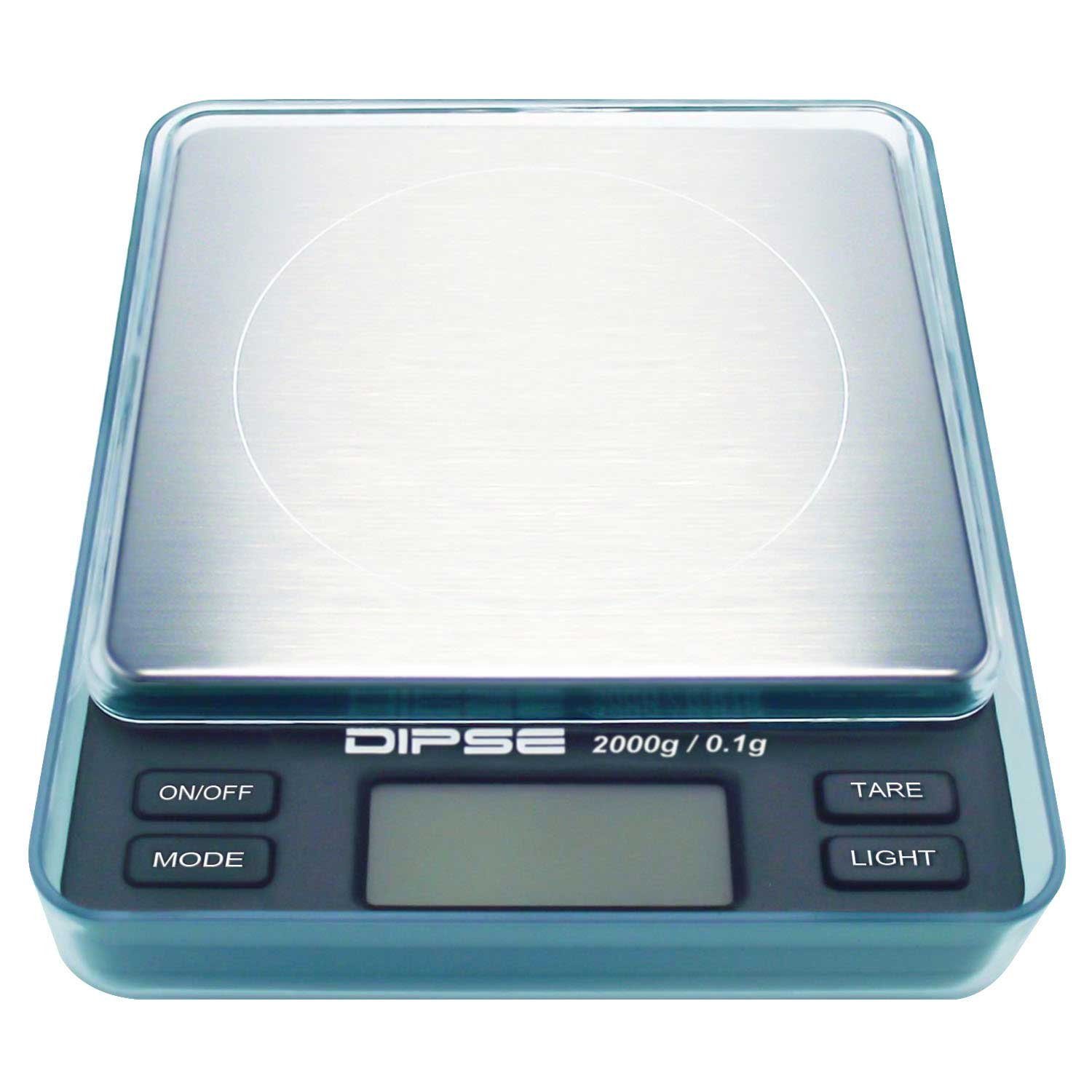 Dipse Küchenwaage TP-2000 Digitalwaage mit Auflösung 0,1 und Wiegelast von 2000g