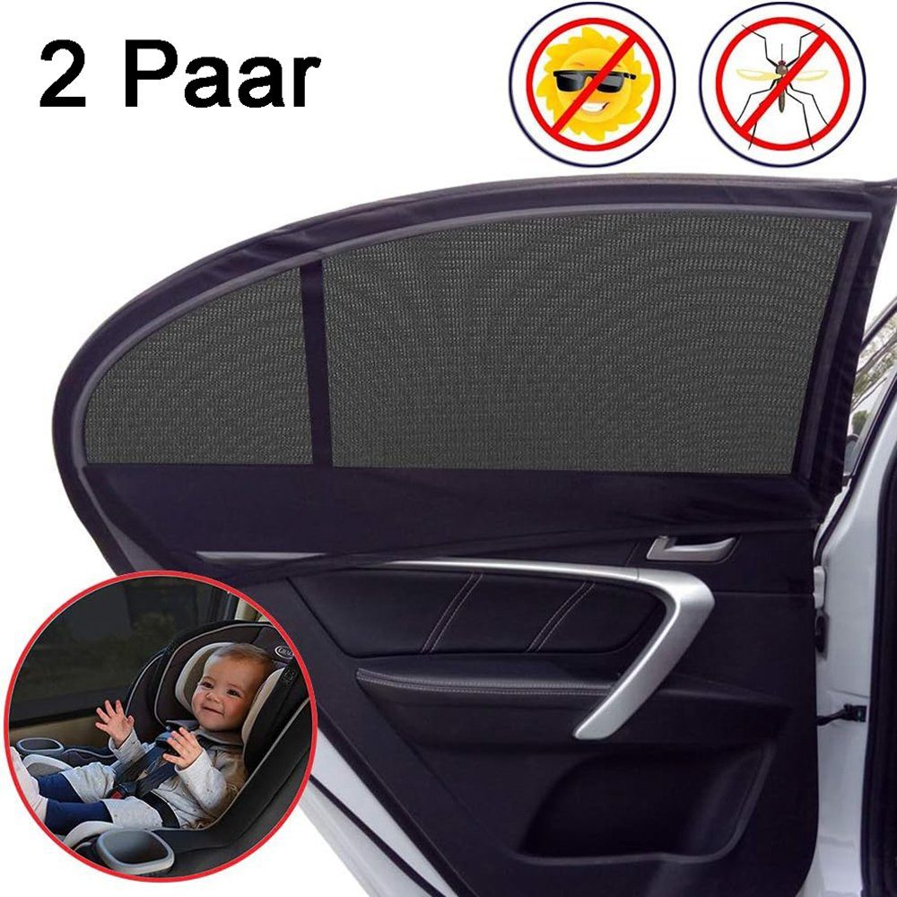 Sonnenschutz 2Pcs Auto Sonnenschutz, UV Schutz, Schützt Mitfahrer, Kinder&Haustiere, Einemgeld