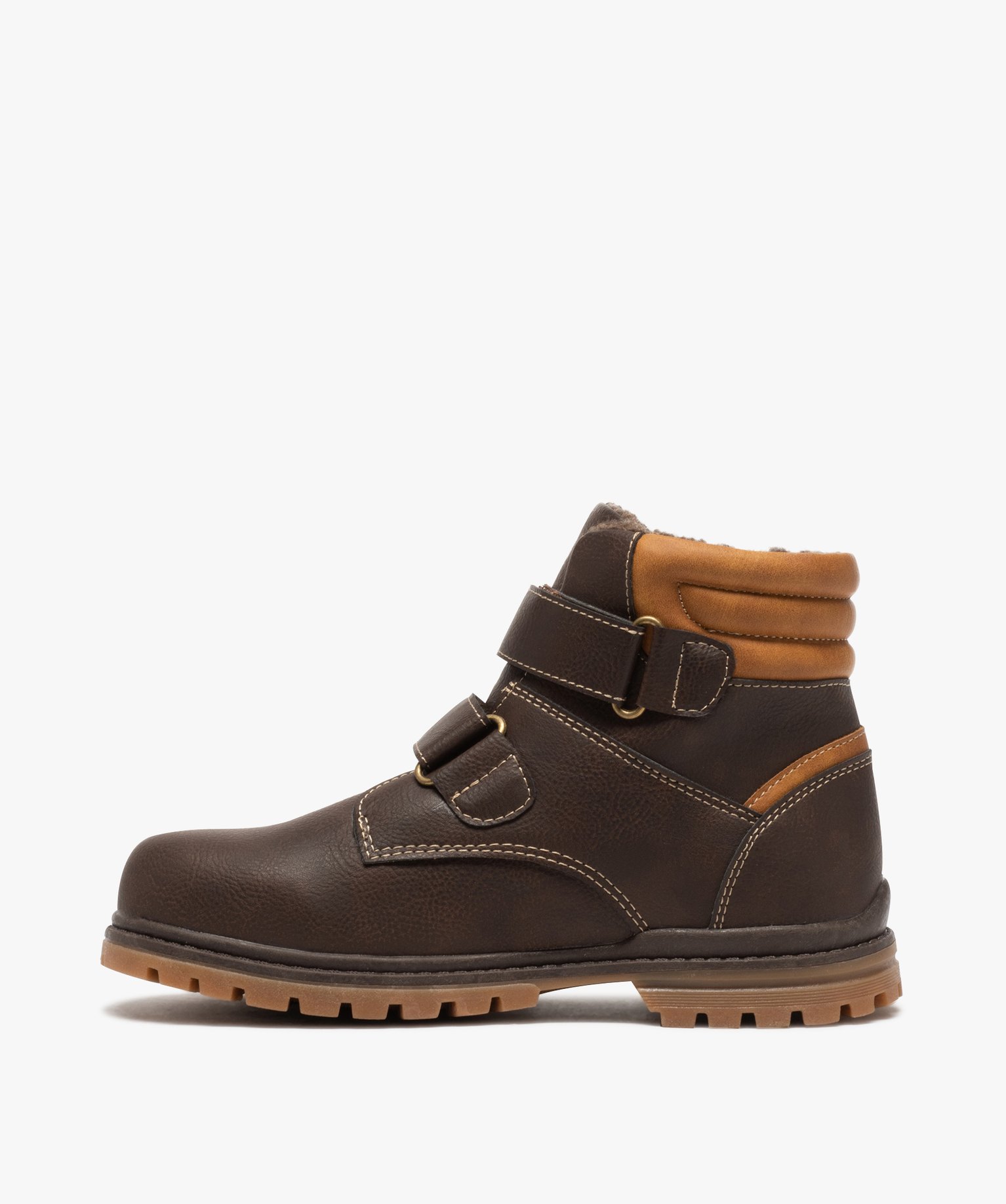 Boots Garçon à scratch avec doublure et col rembourrés | GEMO