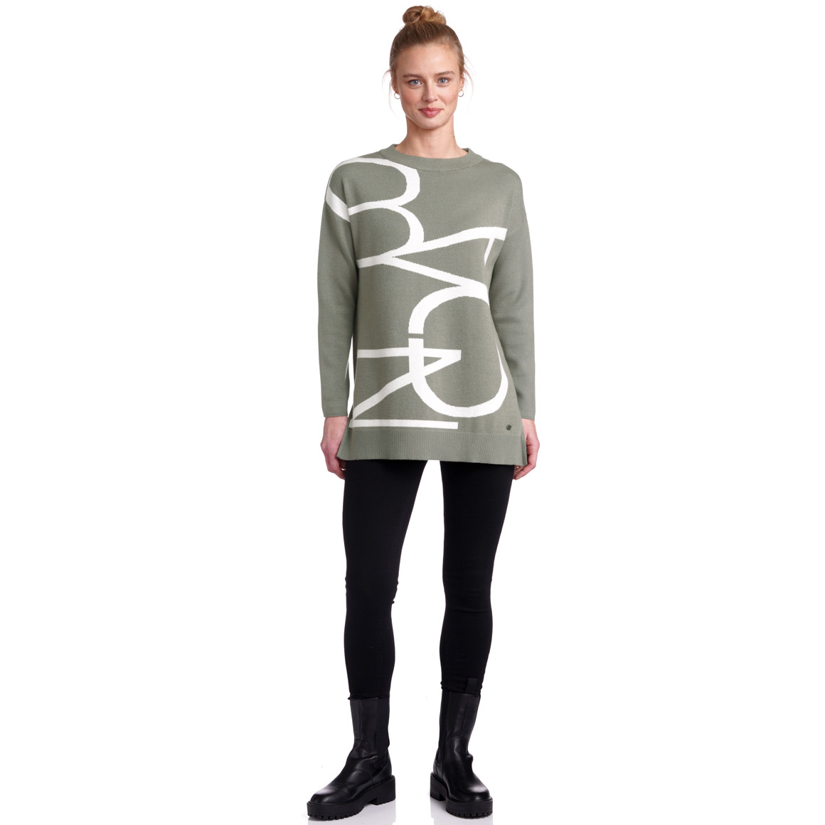 Damen Feinstrickpullover mit Buchstaben