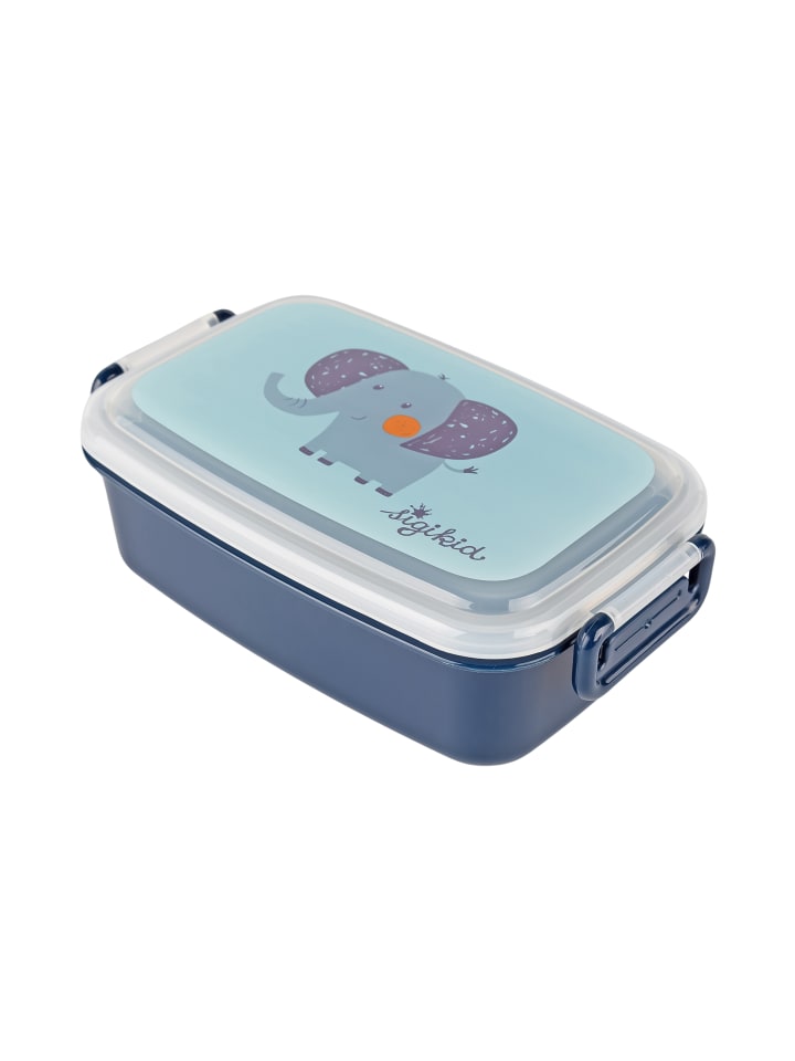 Sigikid Kindergarten-Set Trinkflasche & Brotdose in Blau Elefant günstig kaufen onesize