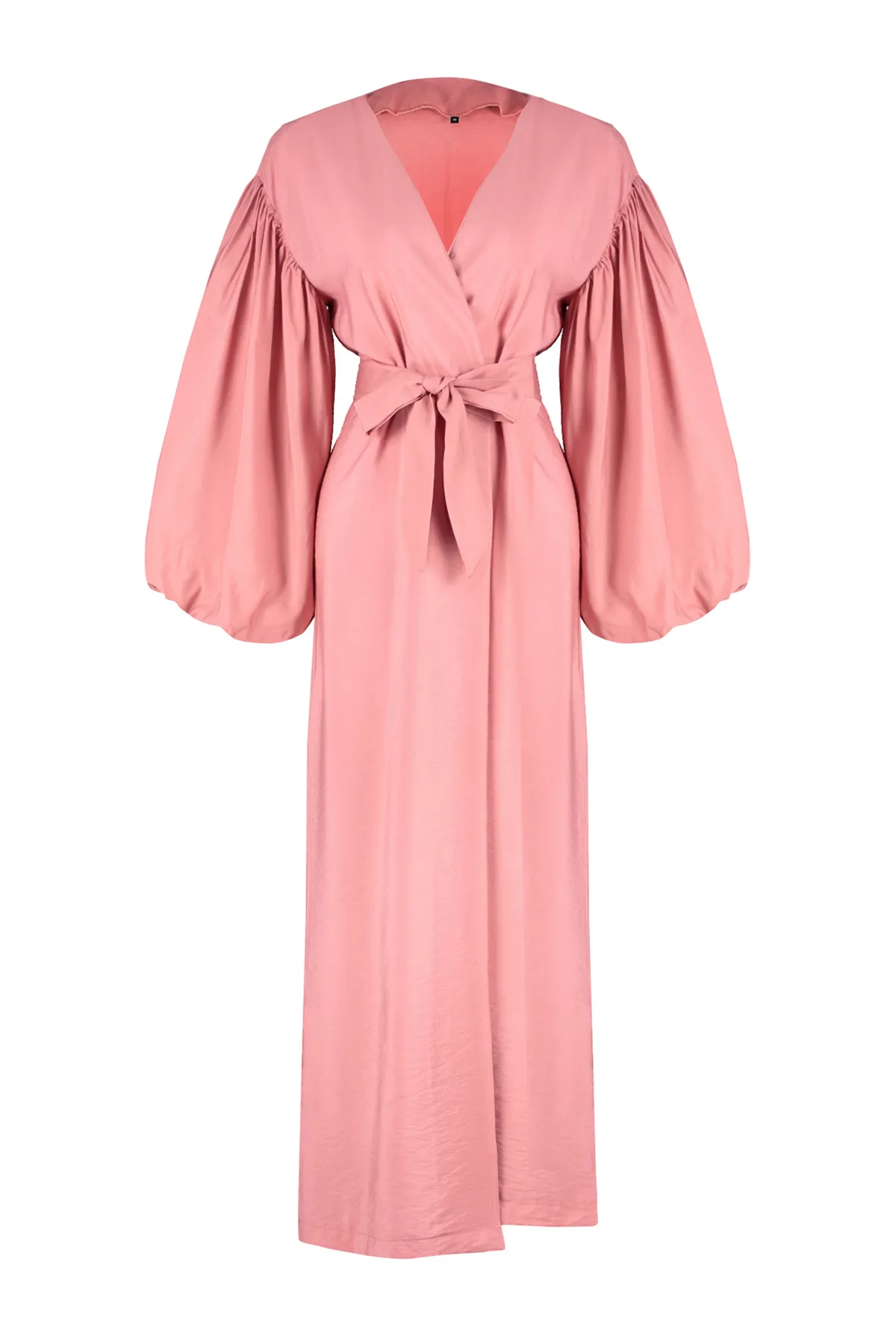Trendyol Modest  Getrocknete lange gewebte Mütze mit Rosengürtel und Ferace & Abaya TCTSS24KF00001
