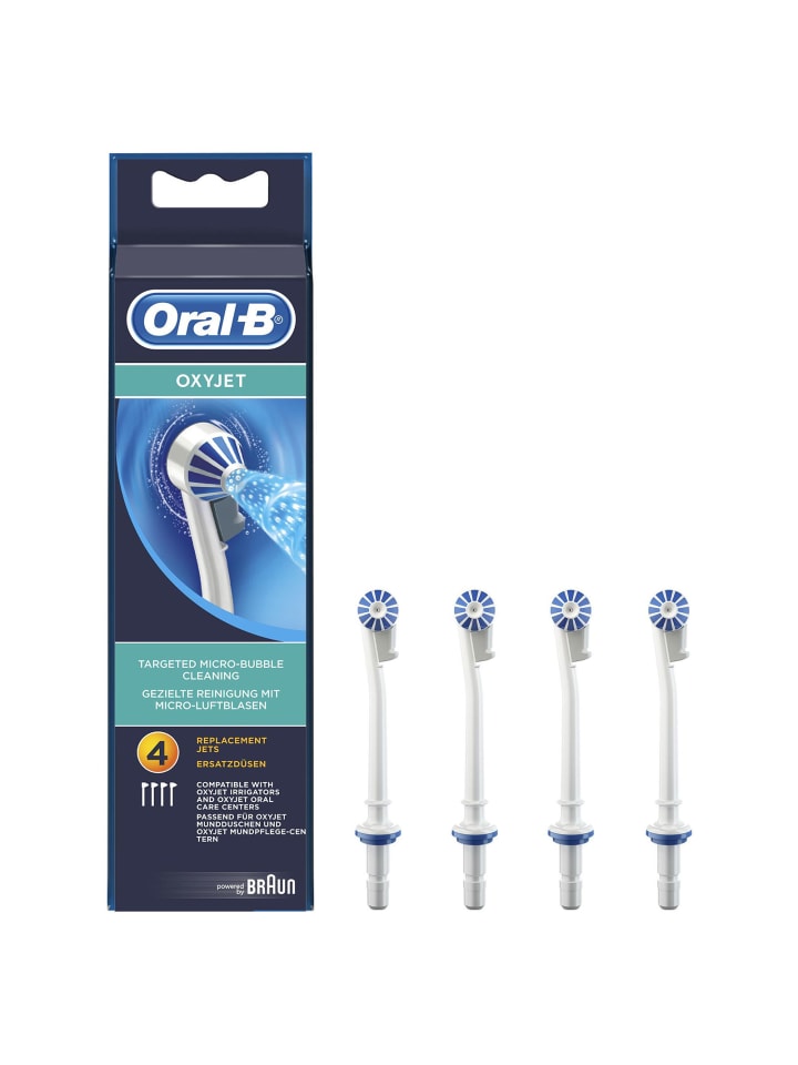 Oral-B 4 er-Set OxyJet 4er Ersatzdüsen weiss in Weiß günstig kaufen onesize