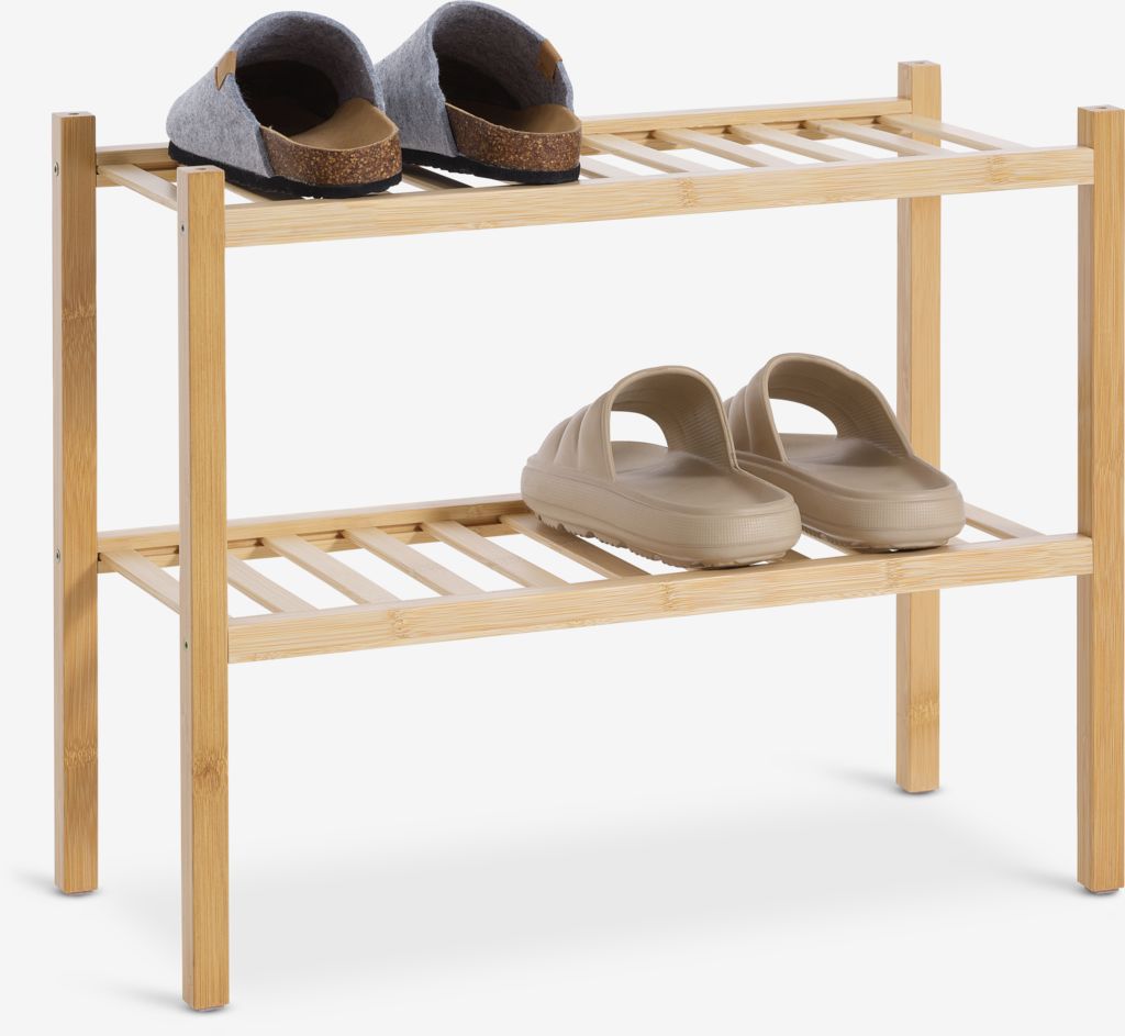EGTVED Półka na buty EGTVED 2 półki, składana, bambusowa