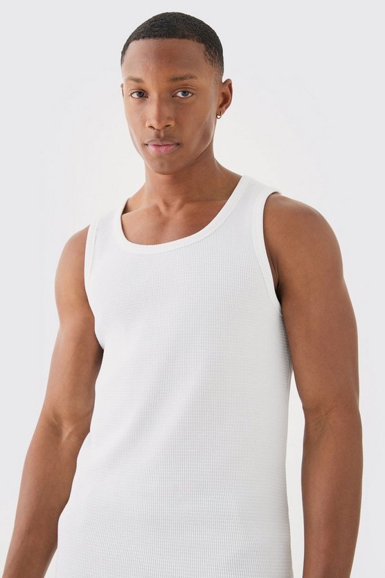 Tanktop in Waffeloptik