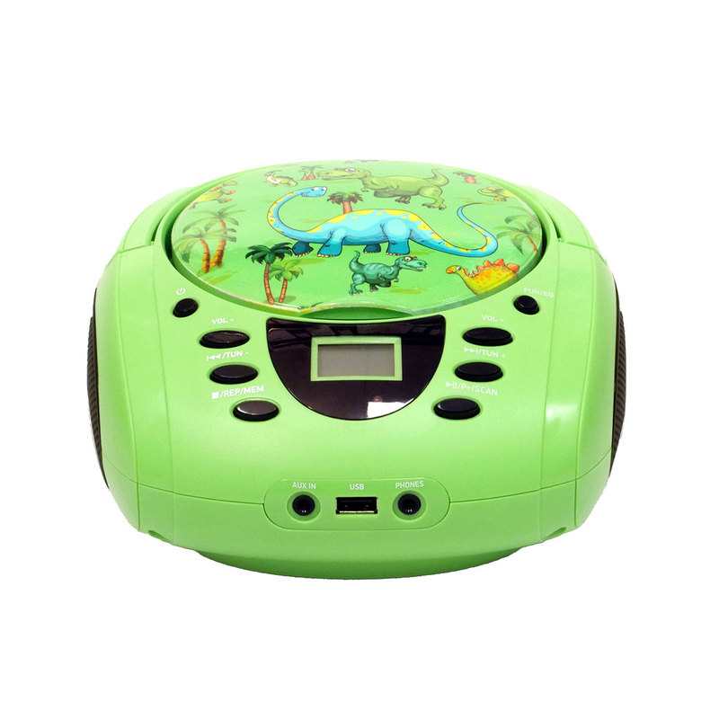 Lecteur CD et radio dino vert WeKids
